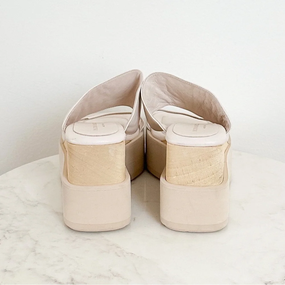 NEW PALOMA BARCELO Laxyla Platform Wedge Sandals Glacial Size 40 EU 10 US
